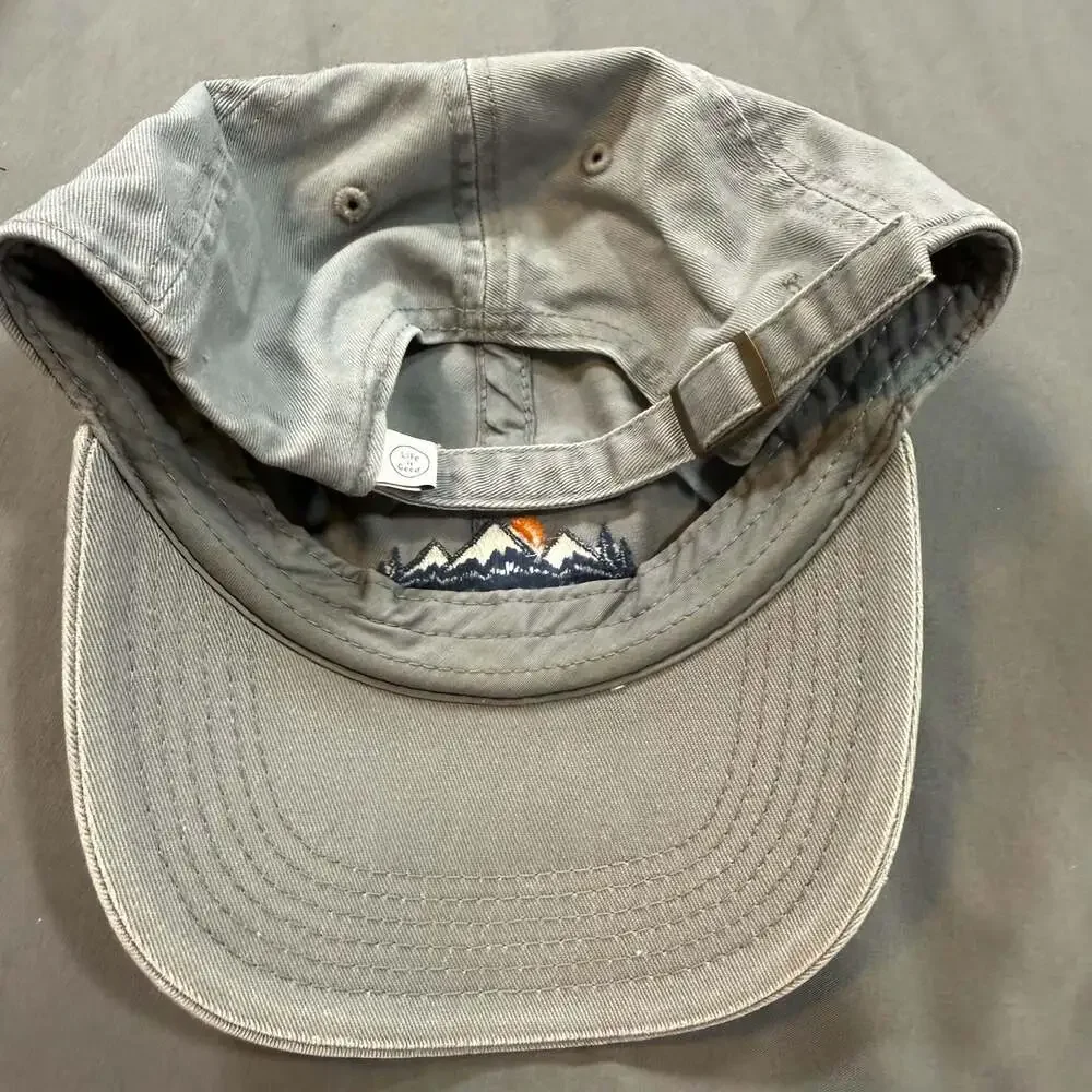 Life is Good A Sunwashed Chill Cap Sunset Mountains Slate Gray